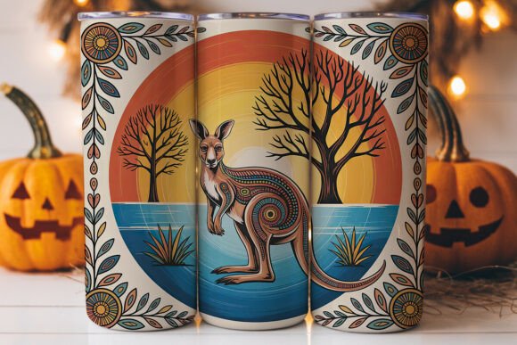 Aboriginal Kangaroo 20oz Tumbler Wrap