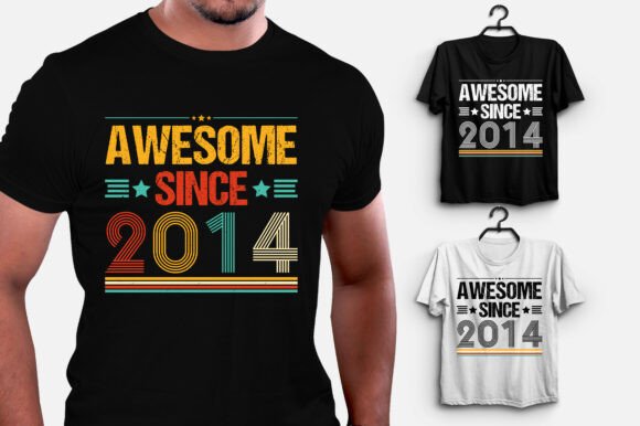 Awesome Since 2014 Vintage Birthday