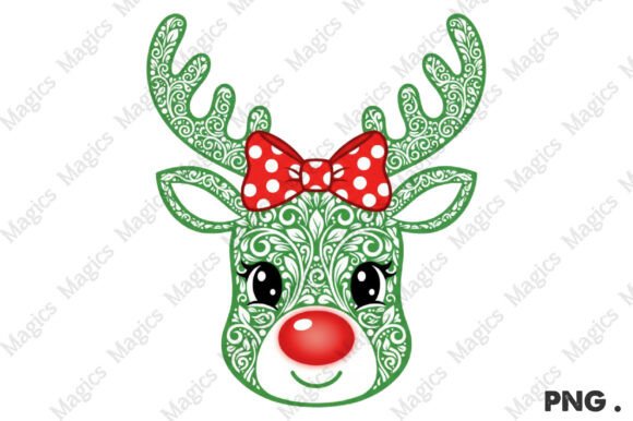 Coquette Green Millennial Christmas Png