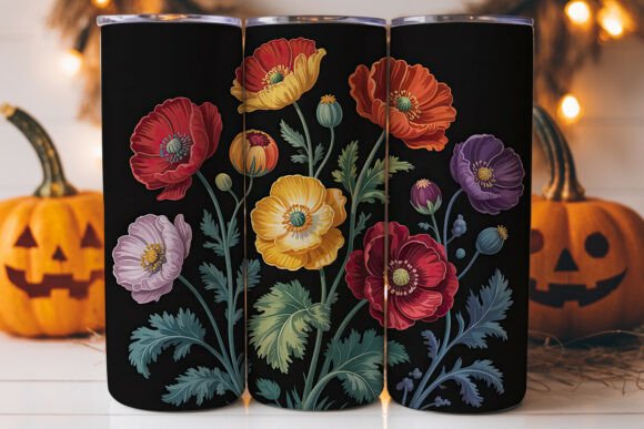Dark Floral 20oz Tumbler Wrap