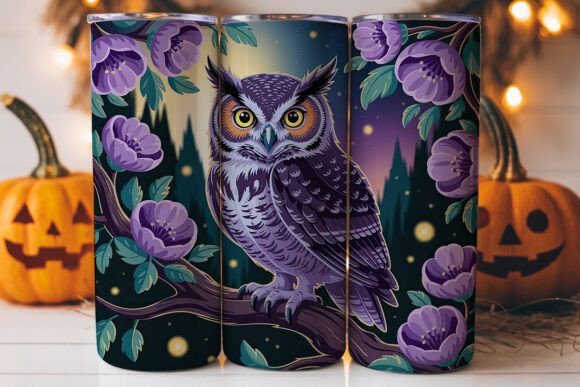 Magical Night Owl 20oz Tumbler Wrap