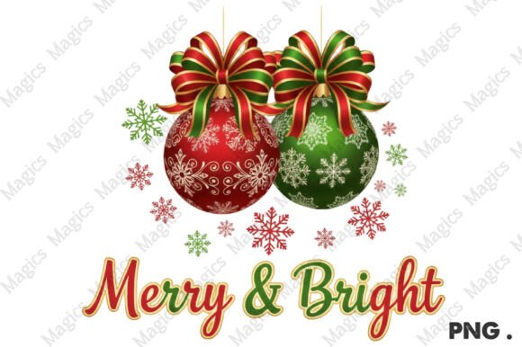 Merry Bright Cherries Christmas PNG