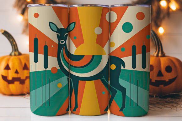 Mid-Century Modern Deer 20oz Tumbler