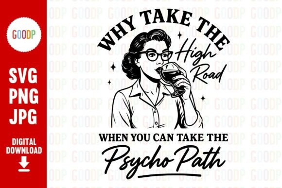 Psycho Path Retro Wine PNG
