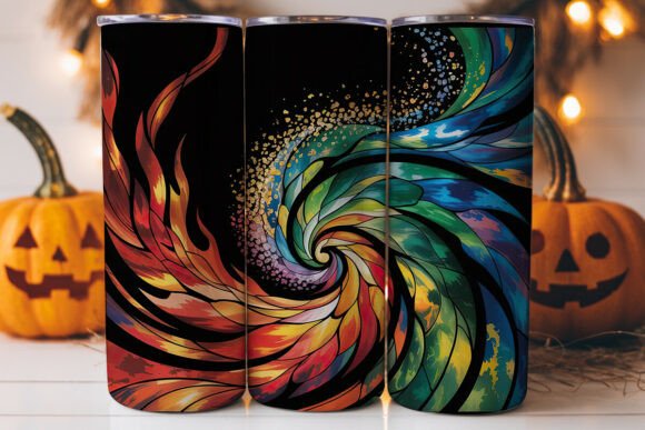 Stained Glass Abstract 20oz Tumbler Wrap