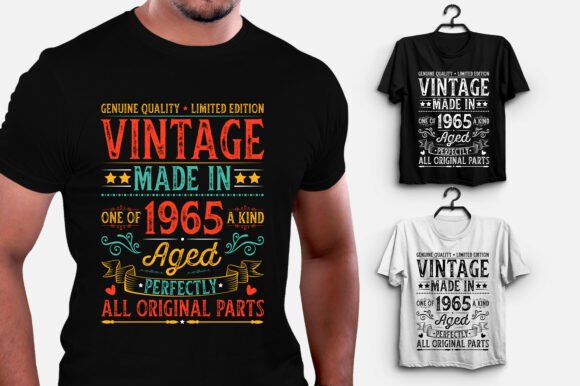 Vintage Made in 1965 Birthday Design